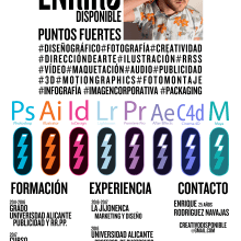 Perfil Profesional. Design, 3D, e Direção de arte projeto de Enriro Navajas - 30.01.2019