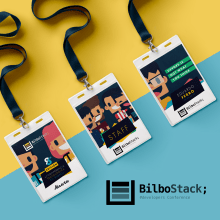 Imagen evento tecnológico Bilbostack 2019. Character Design, Events, Graphic Design, and Social Media project by Ainara García Miguel - 01.31.2019