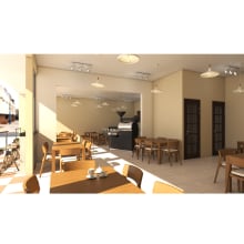 Cafeteria y pastelería . Un proyecto de 3D, Arquitectura y Arquitectura interior de Frida - 04.02.2019