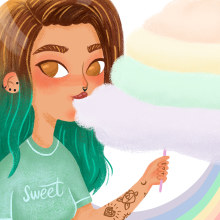 Sweet girl. Digital Illustration project by Marian Alhama - 02.11.2019