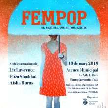 Cartel Fempop Día Internacional de la Mujer. Un proyecto de Ilustración tradicional, Diseño gráfico y Diseño de carteles de Oscar Giménez - 13.02.2019
