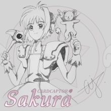 Sakura Card Captor. Desenho a lápis projeto de Adrián Jiménez Vallés - 01.07.2018