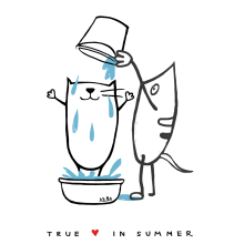 Summer love. Een project van  Ontwerp, Traditionele illustratie, Ontwerp van personages,  Beeldende kunst, Stripboek,  Creativiteit,  Tekening y Digitale illustratie van Svit Baydak - 19.02.2019