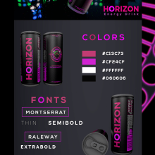 Horizon Energy Drink. 3D, and Product Design project by Danny Bracamonte - 02.19.2019