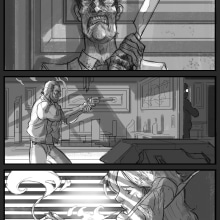 STORYBOARD GUNMAN SEQUENCE. Stor, and board project by Sergio Gimeno Martínez - 02.19.2019