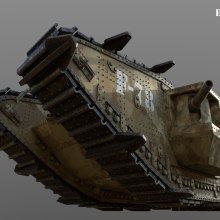 Mark V tank 1917. Un proyecto de 3D y Modelado 3D de enriquepbart - 20.02.2019