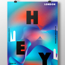 H E Y. Un proyecto de Diseño gráfico y Diseño de carteles de Sergio Millan - 20.02.2019
