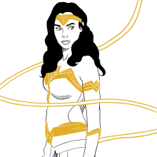 Wonder Woman. Ilustração tradicional e Ilustração digital projeto de Belén Aranguren González - 20.02.2019
