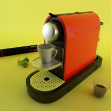 Cafetera 3D. Modelagem 3D projeto de Lorena Gutiérrez - 20.02.2019
