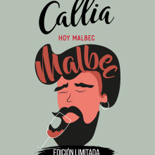 Ilustración para concurso de etiquetas de vino bodegas Callia. Un proyecto de Dibujo e Ilustración digital de Agustina Cano - 22.02.2019