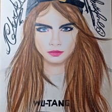 Cara Delevigne- Pastel. Traditional illustration, Drawing, Portrait Illustration, and Portrait Drawing project by Jonny GC - 02.22.2019