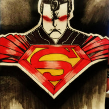 Superman Injustice - Pilot y rotuladores. Traditional illustration, Drawing, and Artistic Drawing project by Jonny GC - 02.27.2019