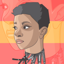 Cybernetic Woman | Mujer Cibernética. Un proyecto de Diseño gráfico, Cómic, Dibujo y Concept Art de Gallo en Patines - 27.02.2019