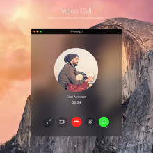 WhatsApp for OS X Yosemite - App design conceptNuevo proyecto. UX / UI, Design interativo, e Web Design projeto de Christian Vizcarra - 28.02.2019