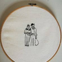 Patti Smith y Robert Mapplethorpe. Embroider project by Marina Guldris - 03.02.2019