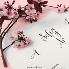 Invitación de boda caligráfica. Un proyecto de Dirección de arte de Cristina Grau - 08.03.2019