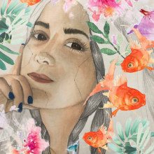 Mi Proyecto del curso: Retrato ilustrado en acuarela. Un proyecto de Dibujo de Retrato de Lorena Meléndez - 09.03.2019
