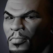 Mike Tyson (escultura). Un proyecto de 3D, Escultura, Modelado 3D, Concept Art y Diseño de personajes 3D de Aarón Ramos Pardal - 10.03.2019
