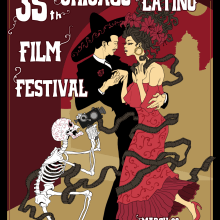 Poster design for Chicago latino film festival. Design de cartaz projeto de Marc Conesa - 13.03.2019