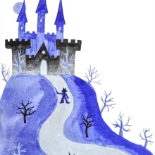 "El castillo del gato con botas". Proyecto de juego de rol para niños.. Un proyecto de Ilustración tradicional de Isabel Umbría - 14.12.2019