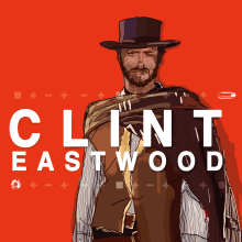 Ilustración Clint Eastwood. Un proyecto de Diseño, Bellas Artes, Diseño de iluminación, Cómic, Cine, Creatividad y Concept Art de laninhademarte - 18.03.2019