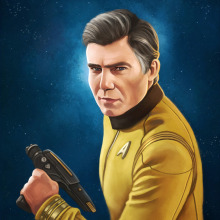 Star Trek Discovery - Pike. Ilustração tradicional, Ilustração digital e Ilustração de retrato projeto de Rubén Megido - 20.03.2019
