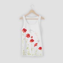Camiseta amapolas. Een project van Textielillustratie van Daniela Barbieri - 21.03.2019
