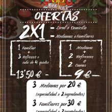 Carta y Flyer Pizzería Mael (Murcia). Un proyecto de Diseño gráfico de Enrique Daniel García-Valbuena Moya - 28.03.2019