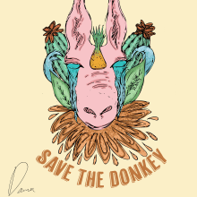 SAVE THE DONKEY - ILLUSTRATION. Traditional illustration, and Digital Illustration project by Dana Ramírez - 11.25.2018