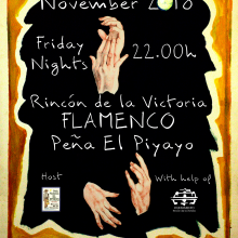 Cartel Noches Flamenco. Design de cartaz projeto de Juanjo Álvarez - 28.10.2018