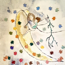 Mi Proyecto del curso: Introducción a la ilustración infantil: "El ángel" de Hans Christian Andersen.. Un proyecto de Ilustración tradicional de belenovich - 30.03.2019