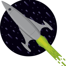 Classic ScyFi Space Rocket. Un proyecto de Ilustración tradicional e Ilustración digital de Daniel Diaz Estrada - 02.04.2019