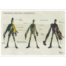 "HOMÚNCULO" Concept Art. Ilustração tradicional, 3D, e Concept Art projeto de Alvaro Alonso Sánchez - 03.04.2019