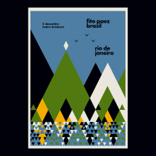 Carteles para la gira de Fito Paez por Brasil (2018). Un proyecto de Diseño, Ilustración tradicional, Diseño gráfico y Diseño de carteles de max rompo - 21.11.2018