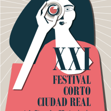 Cartel XXI Festival Corto Ciudad Real. Un proyecto de Diseño de carteles de Marisa Redondo - 10.04.2019