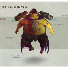 BARON HARKONNEN. Un proyecto de 3D, Diseño de personajes y Concept Art de Alvaro Alonso Sánchez - 10.04.2019