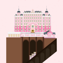 The Grand Budapest Hotel - Wes Anderson | Poster. Un proyecto de Diseño, Ilustración vectorial y Diseño de carteles de Eider Ojanguren - 11.04.2019