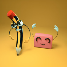 Angry Pen. Design de personagens 3D projeto de Rubén Farrona - 12.04.2019