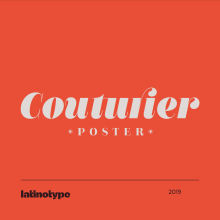 Couturier Poster. T, and pograph project by Latinotype - 04.12.2019