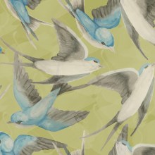 Empapelado pájaros. Un proyecto de Ilustración tradicional, Ilustración textil y Decoración de interiores de Maitea del Hierro Oteriño - 15.04.2019