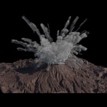 Volcano explosion FX. Un proyecto de 3D, VFX y Animación 3D de Gerard Casanovas Ruiz - 30.03.2019