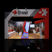 Stand 3D - Enaex. Un proyecto de 3D, Arquitectura y Diseño industrial de David Castillo - 24.04.2019