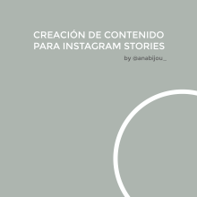 Mi Proyecto del curso: Creación y edición de contenido para Instagram Stories. Criatividade projeto de Ana Rueda Joya - 24.04.2019