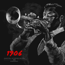 Cerveza y jazz para 1906 Ein Projekt aus dem Bereich Traditionelle Illustration und Werbung von David Rendo - 03.10.2018