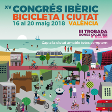 XV Congés Ibèric Bicicleta i ciutat. Un proyecto de Diseño gráfico de Pilar Rodríguez - 30.04.2018