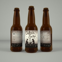 Dulces Sueños. Etiqueta cerveza artesana.. Un proyecto de Br e ing e Identidad de Raul Marcos Giménez Robres - 30.04.2019