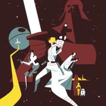 Star Wars Day Ein Projekt aus dem Bereich Design von Figuren, Plakatdesign und Digitale Illustration von José Luis Ágreda - 05.05.2019