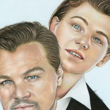 DICAPRIO. Design, Traditional illustration, Photograph, Fine Arts, Graphic Design, Painting, Creativit, Pencil Drawing, Drawing, Watercolor Painting, Portrait Illustration, Concept Art, Portrait Drawing, Realistic Drawing, and Artistic Drawing project by Laura Romero Illustration - 05.05.2019