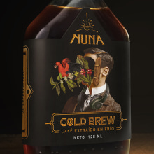 NUNA COLD BREW. Art Direction, Br, ing, Identit, Graphic Design, Collage, and Digital Illustration project by Nev Illustrator - 05.08.2019