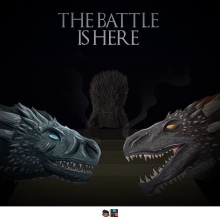 Battle of Winterfell. Traditional illustration, Character Design, Vector Illustration, and Creativit project by Barhlo - 04.14.2019